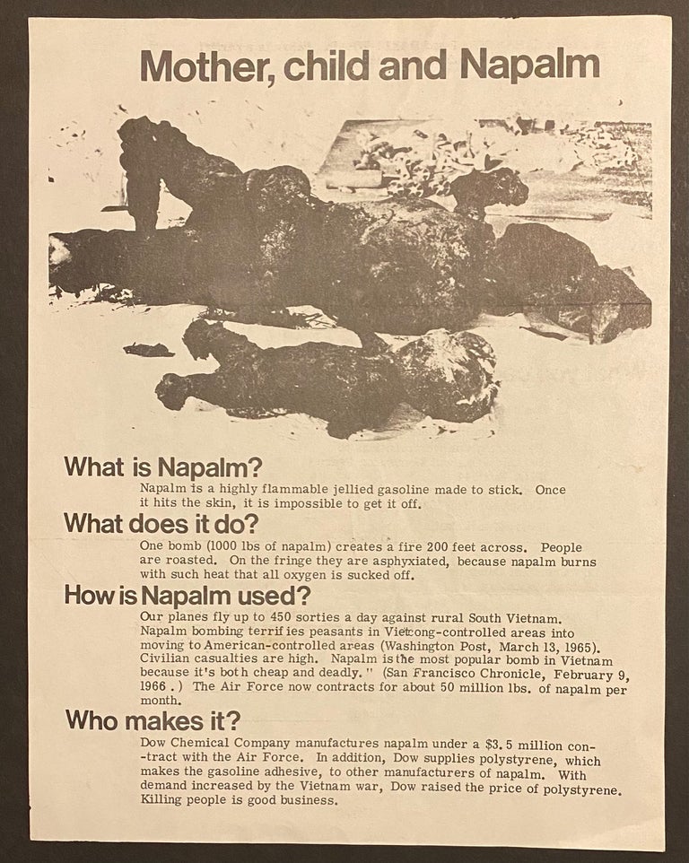 Cat.No: 302090 Mother, child and Napalm [handbill]