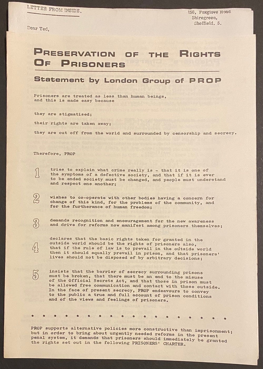 Statement by London group of PROP | Preservation of the Rights of ...