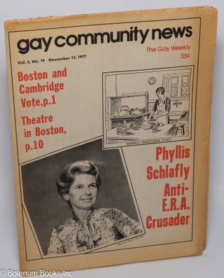 Cat.No: 302305 GCN - Gay Community News: the gay weekly; vol. 5, #19, Nov. 12, 1977:...