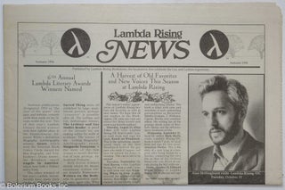 Cat.No: 302350 Lambda Rising News: Autumn 1994: Alan Hollinghurst visits Lambda Rising....