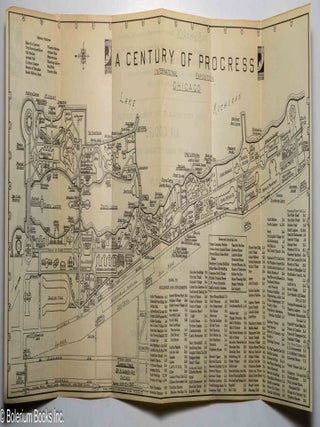Authentic Map of the World's Fair [Century of Progress] - 252 Buildings and Attractions Labeled and Keyed - All Points of Interest Easily and Quickly Located - Compliments of Bismarck Hotel, Randolph at La Salle. Telephone Central 0123, Roy Steffen, Mgr.