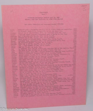 Cat.No: 302424 Biblioctopus Booth 7. California Antiquarian Bookfair April 30, 1988....