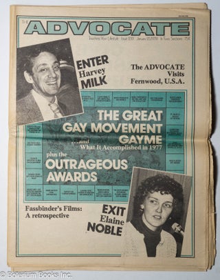 Cat.No: 302452 The Advocate: touching your lifestyle; #233, Jan. 25, 1978 in two...
