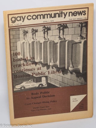 Cat.No: 302719 GCN - Gay Community News: the gay weekly; vol. 5, #37, April 1, 1978: 100...