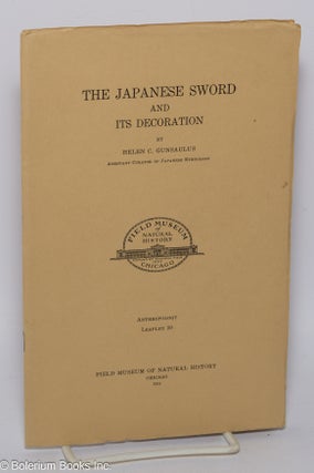 Cat.No: 302794 The Japanese Sword and its Decoration. Helen C. Gunsaulus