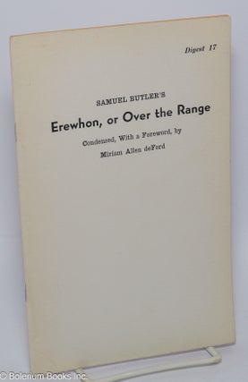 Cat.No: 302898 Samuel Butler's Erewhon, or Over the Range. Samuel Butler, condensed,...