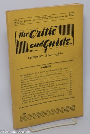 Cat.No: 302899 The critic and guide. Vol. 4, no. 12, December 1950. Emanuel...