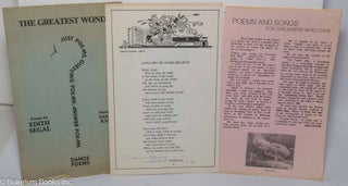 Cat.No: 302946 The Greatest Wonder [3 promotional handbills, 1 signed by the author]....