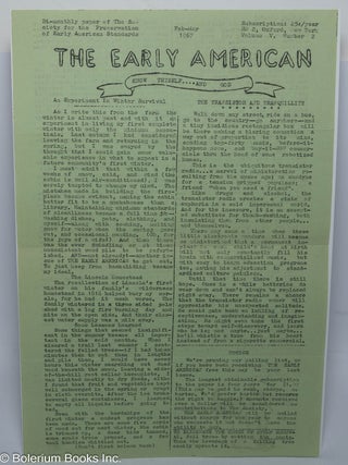 Cat.No: 303124 The early American, bi-monthly paper of The Society for the Preservation...