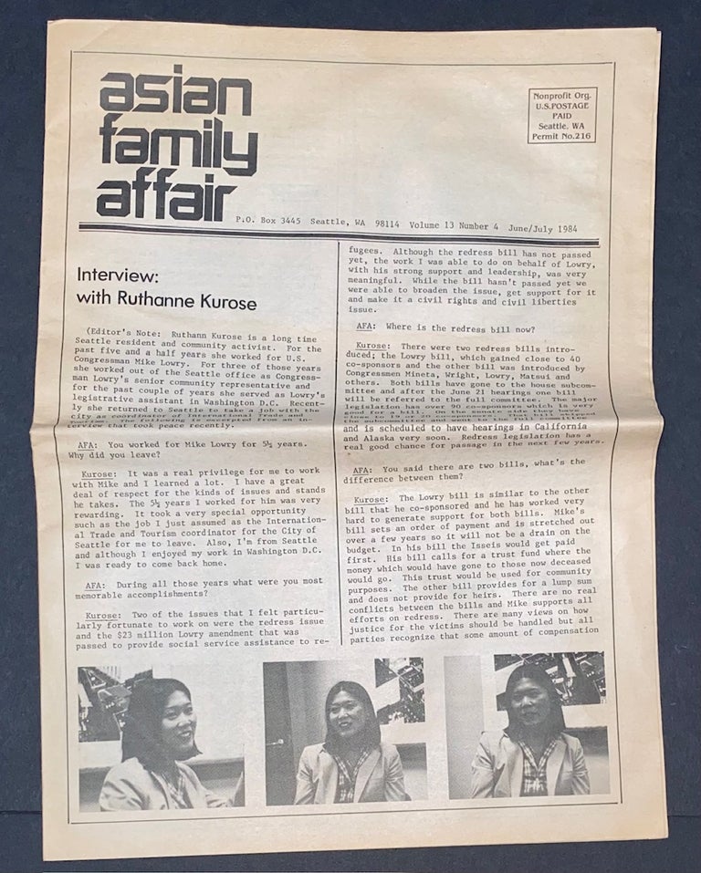 Cat.No: 303138 Asian Family Affair. Vol. 13 no. 4 (June/July 1984
