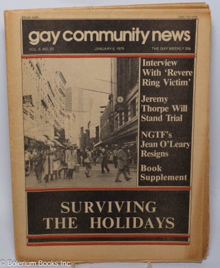 Cat.No: 303159 GCN: Gay Community News; the gay weekly; vol. 6, #23, Jan. 6, 1979:...