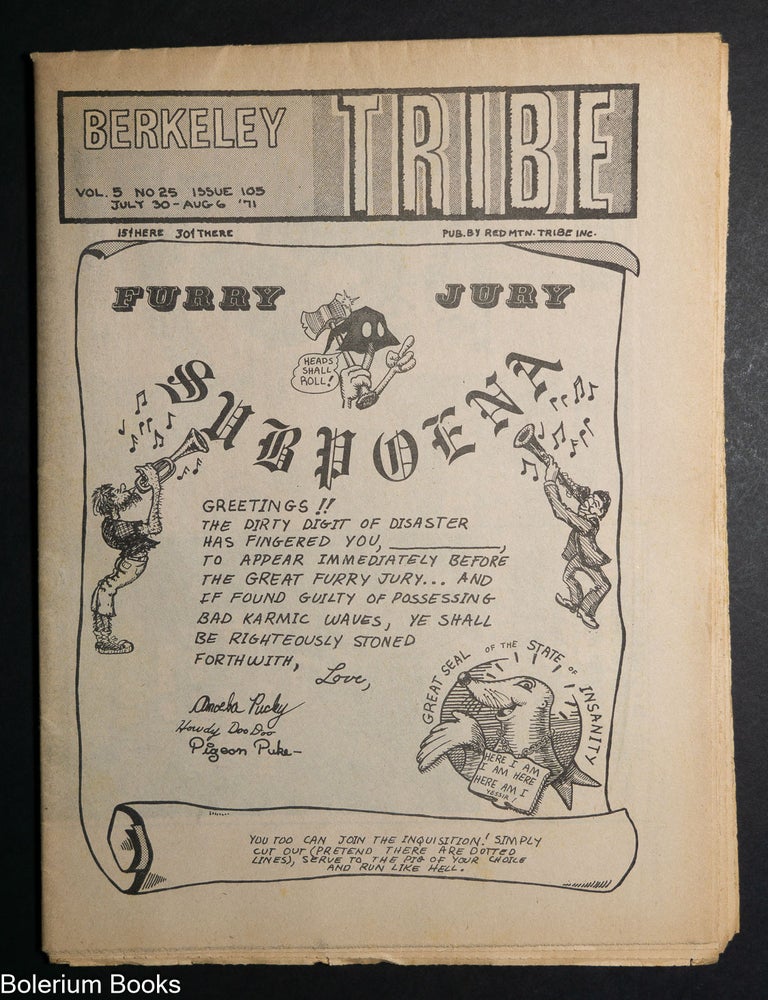 Cat.No: 303306 Berkeley Tribe: vol. 5, #25 (#105), July 30-Aug. 6, 1971