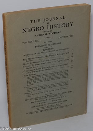 Cat.No: 303516 The Journal of Negro History: Vol. 35, No. 1, January 1950. Carter G. Woodson