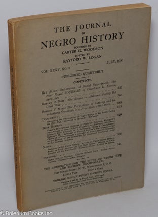 Cat.No: 303518 The Journal of Negro History: Vol. 35, No. 3, July 1950. Rayford W. Logan