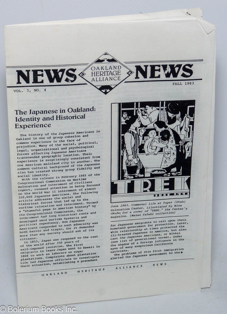 Cat.No: 303856 Oakland Heritage Alliance News: Vol. 3, No. 4, Fall 1983