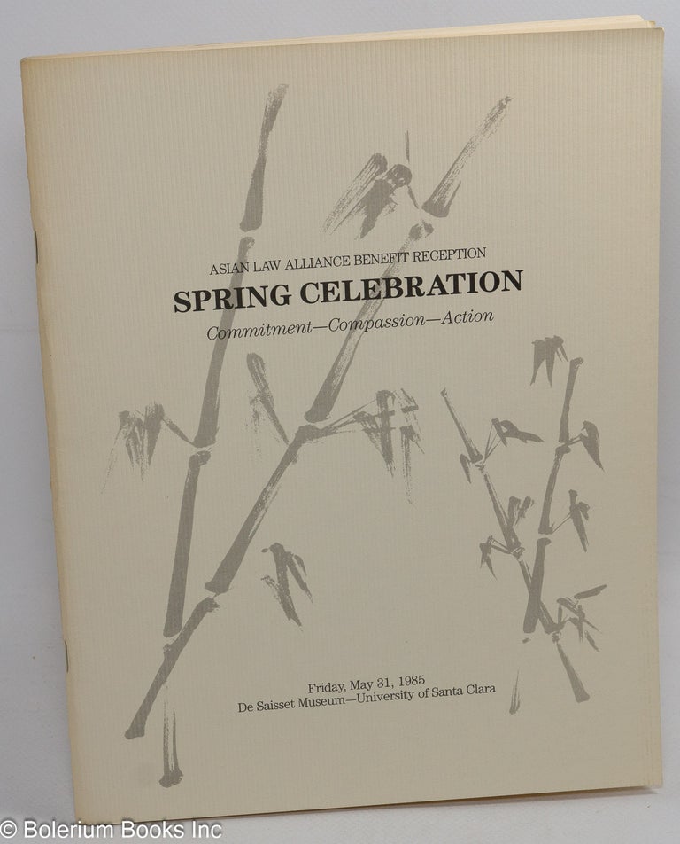 Cat.No: 303889 Asian Law Alliance Benefit Reception. Spring Celebration. Commitment -...