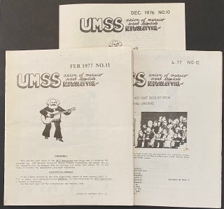 Cat.No: 304111 UMSS Newsletter [two issues, plus reprint of an article