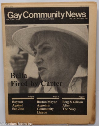 Cat.No: 304164 GCN: Gay Community News; the gay weekly; vol. 6, #26, Jan. 27, 1979: Bella...