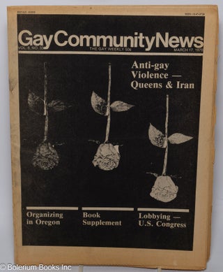 Cat.No: 304167 GCN: Gay Community News; the gay weekly; vol. 6, #33, March 17, 1979:...
