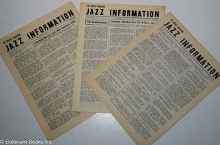 Cat.No: 304180 Jazz Information: the weekly magazine; vol. 1, #2, 3, &4, September 19, 26...