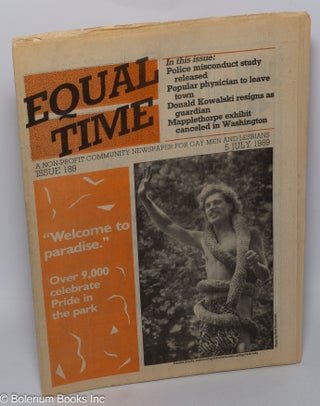 Cat.No: 304221 Equal Time: for gay men & lesbians; #189, July 5, 1989: Welcome to...