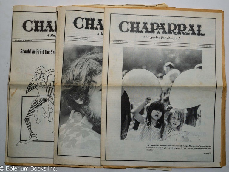 Cat.No: 304385 The Stanford Chaparral; a magazine for Stanford [three issues]