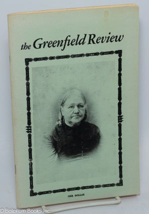 Cat.No: 304485 The Greenfield Review: vol. 3, #1. Joseph Bruchac, David Rafael Wang Tu...
