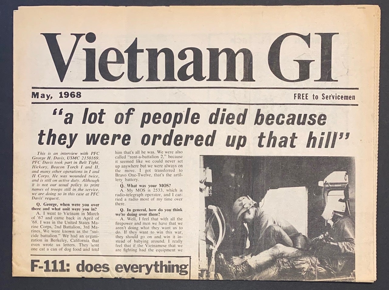 Vietnam GI. May 1968