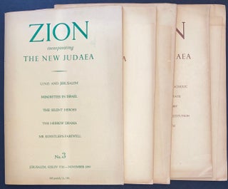 Cat.No: 304740 Zion, incorporating The New Judea [five issues