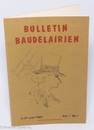 Cat.No: 304836 Bulletin Baudelairien. Vol. 1, No. 1. 31 aout 1965