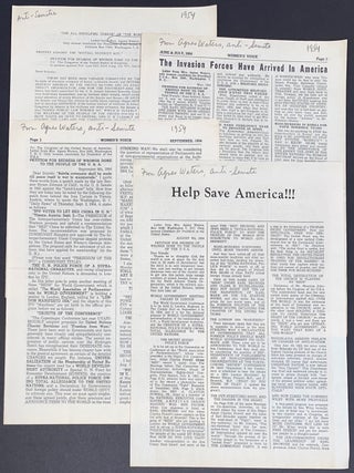 Cat.No: 304860 [Four leaflets from the 1954 presidential campaign of anti-Semitic...