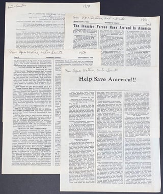 Cat.No: 304860 [Four leaflets from the 1954 presidential campaign of anti-Semitic...
