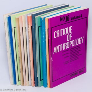 Cat.No: 304872 Critique of anthropology [13 issues]. P. Bonte, F. Edholm, J. Clarke, A....