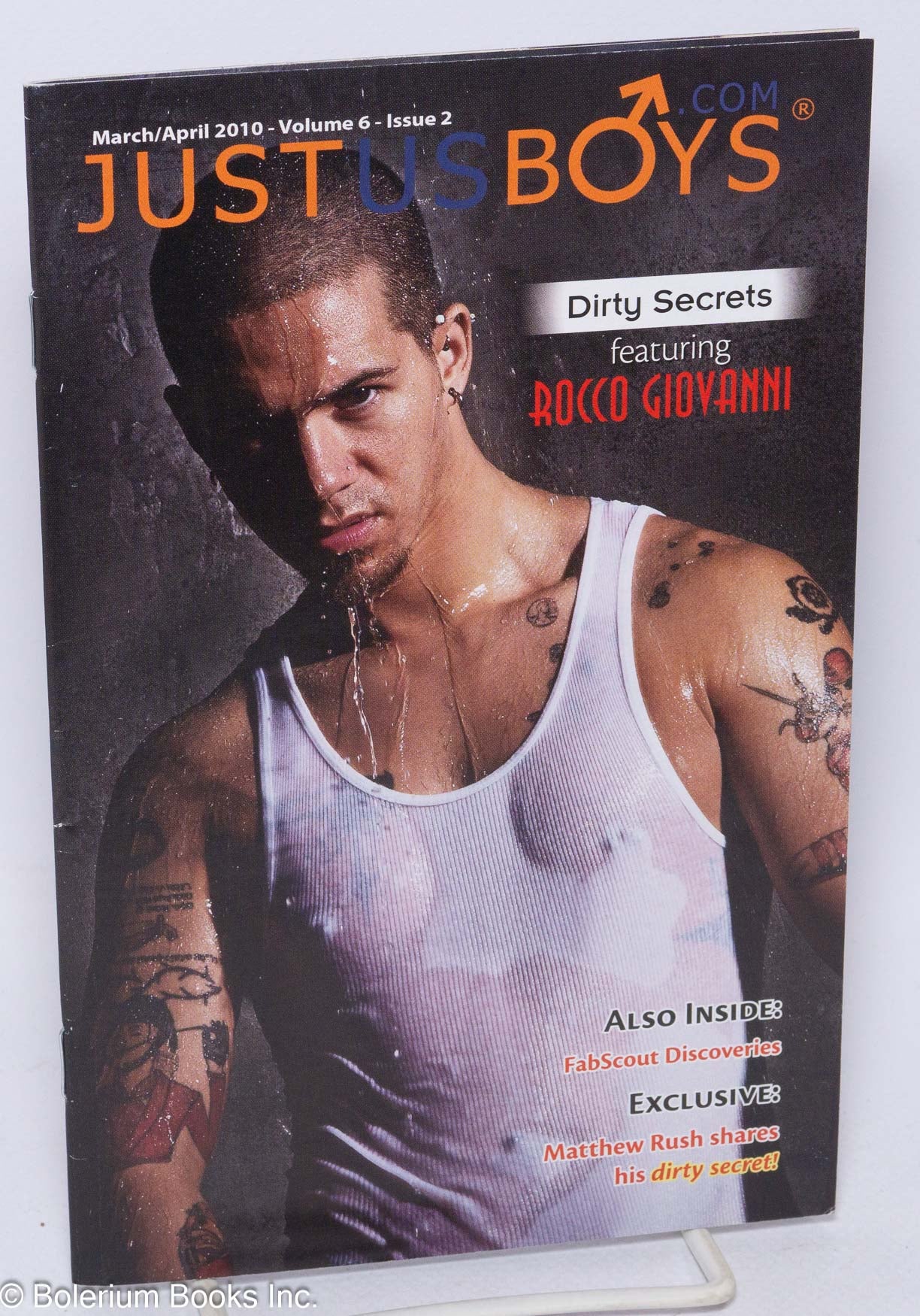 JustUsBoys: vol. 6, #2, Mar/Apr 2010: Dirty Secrets featuring Rocco Giovanni