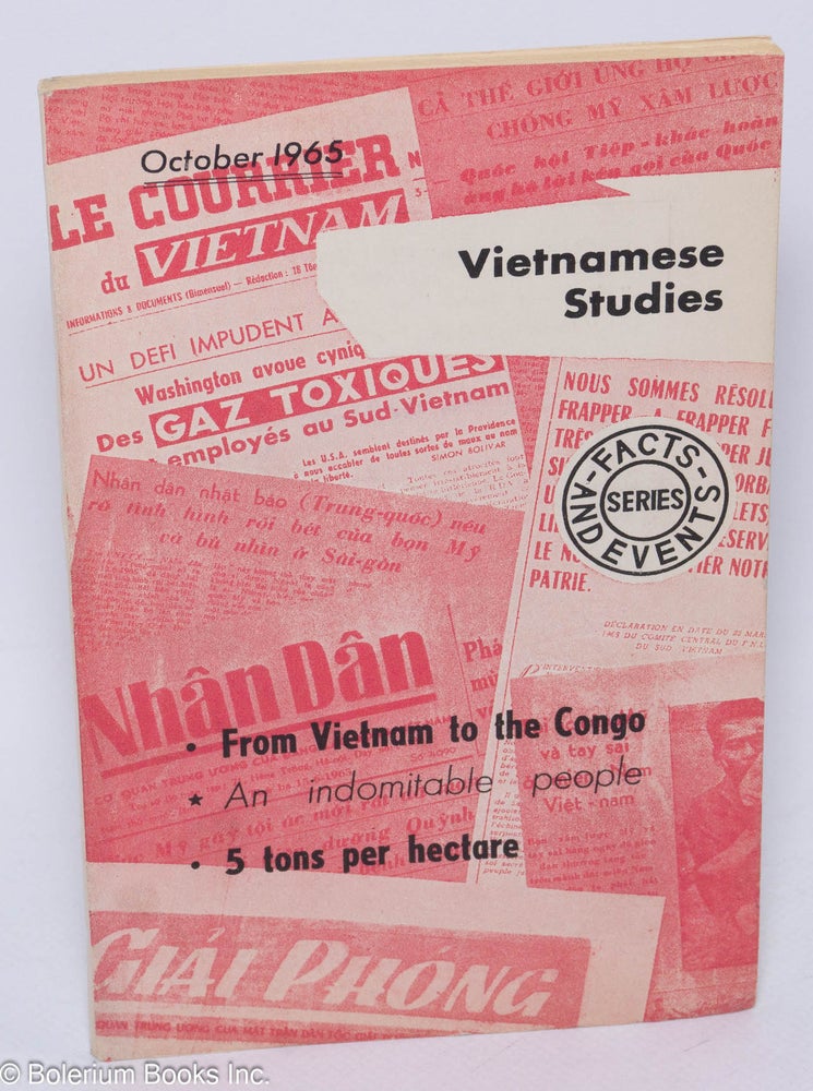 Cat.No: 304924 Vietnamese Studies: Facts and Events Series. October 1965