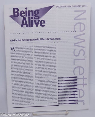 Cat.No: 304945 Being Alive Newsletter: People with HIV/AIDS Action Coalition newsletter...