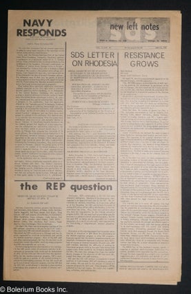 Cat.No: 304980 SDS new left notes, vol. 2, no. 18, May 8, 1967