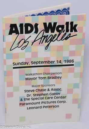 Cat.No: 304999 AIDS Walk Los Angeles [program booklet] Sunday, September 14, 1986:...