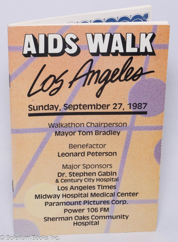 Cat.No: 305000 AIDS Walk Los Angeles [program booklet] Sunday, September 27, 1987