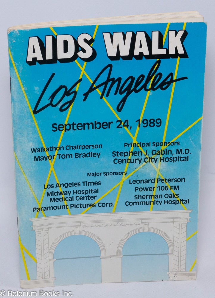 Cat.No: 305001 AIDS Walk Los Angeles [program booklet] Sunday, September 24, 1988