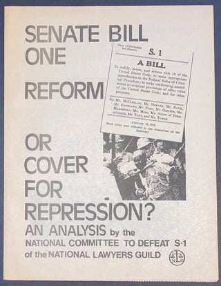 Cat.No: 305012 Senate Bill One: reform or cover for repression?
