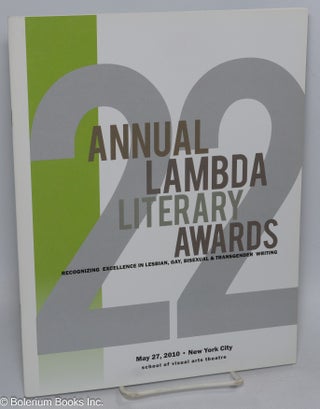 Cat.No: 305161 The Lambda Literary Awards: recognizing excellence in lesbian, gay,...