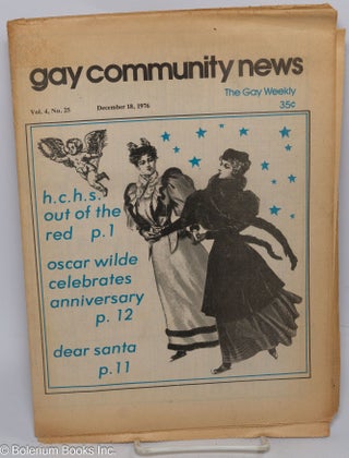 Cat.No: 305180 GCN - Gay Community News: the gay weekly; vol. 4, #25, Dec. 18, 1976:...