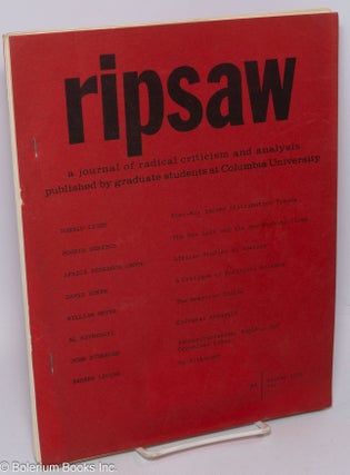 Cat.No: 305183 Ripsaw: A Journal of Radical Criticism and Analysis Published by Graduate...