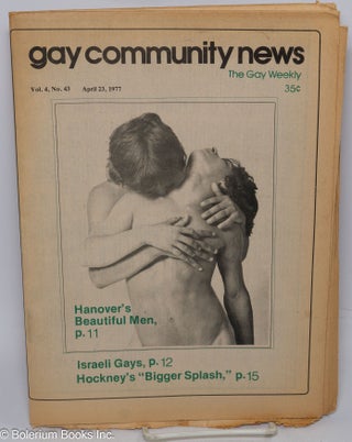 Cat.No: 305186 GCN - Gay Community News: the gay weekly; vol. 4, #43, April 23, 1977:...