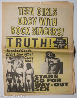 Cat.No: 305193 Truth! vol. 2, #12, December 1969: Teen Girls Orgy With Rock Singers!
