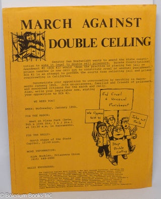 Cat.No: 305426 March against double celling. Rick Mockler, Prisoners Union