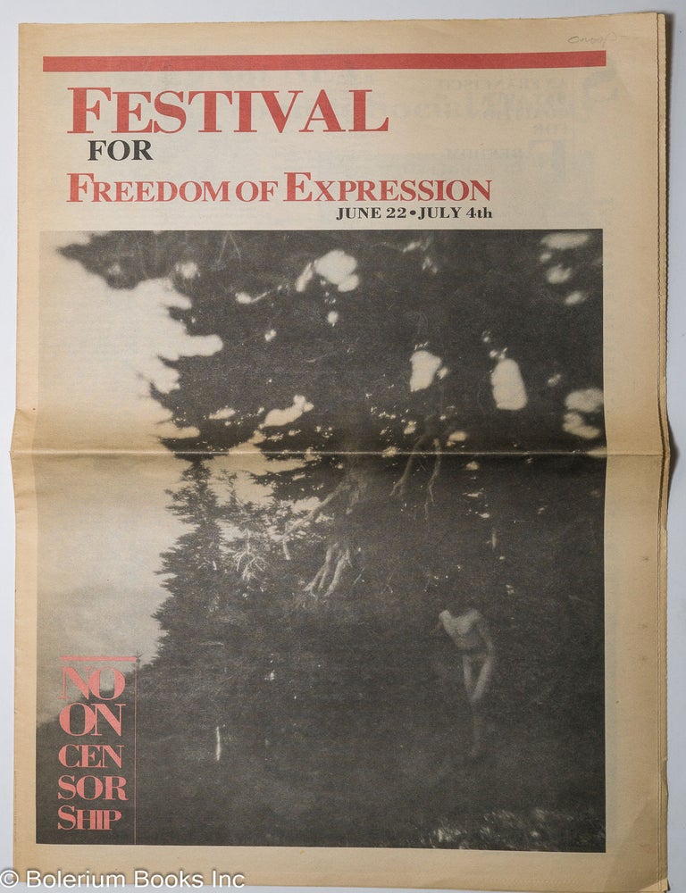 Cat.No: 305435 Festival for freedom of expression, June 22- July 4th. No on censorship.