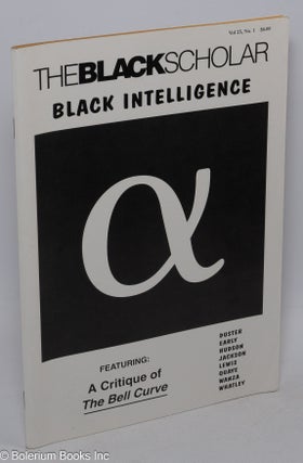 Cat.No: 305454 The Black Scholar: Vol. 25, No. 1, Winter 1995: Black Intelligence,...