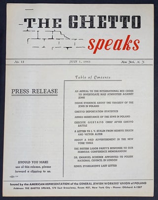 Cat.No: 305616 The Ghetto Speaks. No. 13 (July 1, 1943